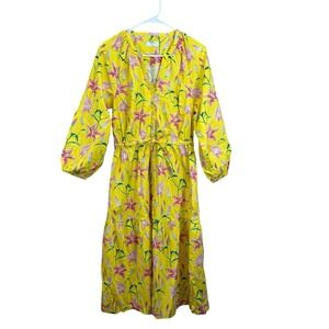 Untuckit Women's Aurelia Dress Regular Size S Small Yellow Midi